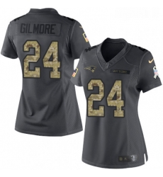 Womens Nike New England Patriots 24 Stephon Gilmore Limited Black 2016 Salute to Service NFL Jersey Womens Nike New England Patriots 24 Stephon Gilmore Limited Black 2016 Salute to Service NFL Jersey