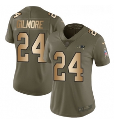 Womens Nike New England Patriots 24 Stephon Gilmore Limited OliveGold 2017 Salute to Service NFL Jersey Womens Nike New England Patriots 24 Stephon Gilmore Limited OliveGold 2017 Salute to Service NFL Jersey