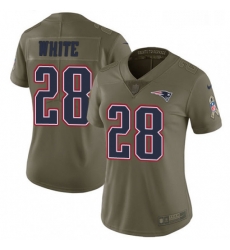Womens Nike New England Patriots 28 James White Limited Olive 2017 Salute to Service NFL Jersey Womens Nike New England Patriots 28 James White Limited Olive 2017 Salute to Service NFL Jersey