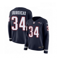 Womens Nike New England Patriots 34 Rex Burkhead Limited Navy Blue Therma Long Sleeve NFL Jersey Womens Nike New England Patriots 34 Rex Burkhead Limited Navy Blue Therma Long Sleeve NFL Jersey