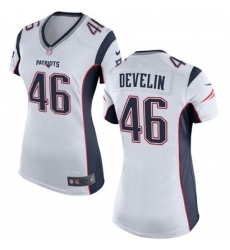 Womens Nike New England Patriots 46 James Develin Game White NFL Jersey Womens Nike New England Patriots 46 James Develin Game White NFL Jersey