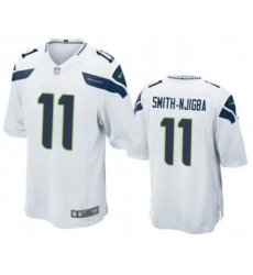 Men Seattle Seahawks 11 Jaxon Smith Njigba White 2023 Draft Stitched Game Jersey Men Seattle Seahawks 11 Jaxon Smith Njigba White 2023 Draft Stitched Game Jersey