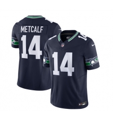 Men Seattle Seahawks 14 DK Metcalf 2023 F U S E Navy Limited Stitched Football Jersey Men Seattle Seahawks 14 DK Metcalf 2023 F U S E Navy Limited Stitched Football Jersey