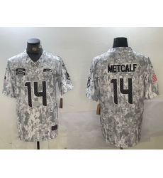 Men Seattle Seahawks 14 DK Metcalf 2024 F U S E Arctic Camo Salute To Service Limited Stitched Football Jersey Men Seattle Seahawks 14 DK Metcalf 2024 F U S E Arctic Camo Salute To Service Limited Stitched Football Jersey