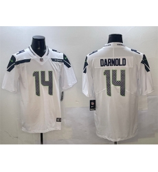 Men Seattle Seahawks 14 Sam Darnold White 2025 Vapor Limited Stitched Football Jersey Men Seattle Seahawks 14 Sam Darnold White 2025 Vapor Limited Stitched Football Jersey