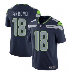 Men Seattle Seahawks 18 Elijah Arroyo Navy 2025 Draft Vapor Limited Stitched Football Jersey Men Seattle Seahawks 18 Elijah Arroyo Navy 2025 Draft Vapor Limited Stitched Football Jersey