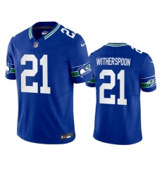 Men Seattle Seahawks 21 Artie Burns Royal 2023 F U S E Vapor Limited Throwback Stitched Jersey Men Seattle Seahawks 21 Artie Burns Royal 2023 F U S E Vapor Limited Throwback Stitched Jersey