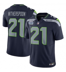 Men Seattle Seahawks 21 Devon Witherspoon Navy 2023 F U S E Vapor Limited Stitched Football Jersey Men Seattle Seahawks 21 Devon Witherspoon Navy 2023 F U S E Vapor Limited Stitched Football Jersey