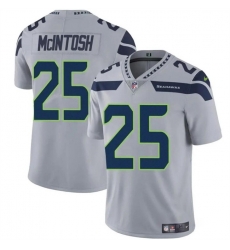 Men Seattle Seahawks 25 Kenny McIntosh Grey Vapor Limited Stitched Football Jersey Men Seattle Seahawks 25 Kenny McIntosh Grey Vapor Limited Stitched Football Jersey