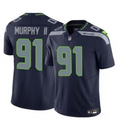 Men Seattle Seahawks 91 Byron Murphy II Navy 2024 Draft F U S E Vapor Limited Stitched Football Jersey Men Seattle Seahawks 91 Byron Murphy II Navy 2024 Draft F U S E Vapor Limited Stitched Football Jersey