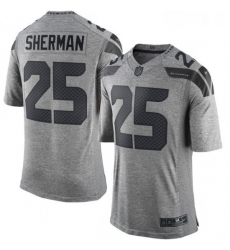 Mens Nike Seattle Seahawks 25 Richard Sherman Limited Gray Gridiron NFL Jersey Mens Nike Seattle Seahawks 25 Richard Sherman Limited Gray Gridiron NFL Jersey