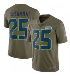 Mens Nike Seattle Seahawks 25 Richard Sherman Limited Olive 2017 Salute to Service NFL Jersey Mens Nike Seattle Seahawks 25 Richard Sherman Limited Olive 2017 Salute to Service NFL Jersey