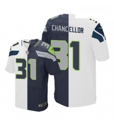 Mens Nike Seattle Seahawks 31 Kam Chancellor Elite NavyWhite Split Fashion NFL Jersey Mens Nike Seattle Seahawks 31 Kam Chancellor Elite NavyWhite Split Fashion NFL Jersey