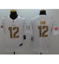 Nike Seahawks #12 Fan White Mens Stitched NFL Limited Salute to Service Jersey Nike Seahawks #12 Fan White Mens Stitched NFL Limited Salute to Service Jersey