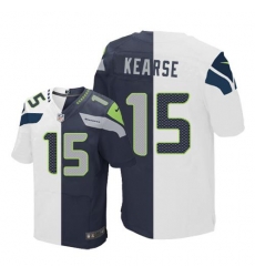Nike Seahawks #15 Jermaine Kearse White Steel Blue Mens Stitched NFL Elite Split Jersey Nike Seahawks #15 Jermaine Kearse White Steel Blue Mens Stitched NFL Elite Split Jersey