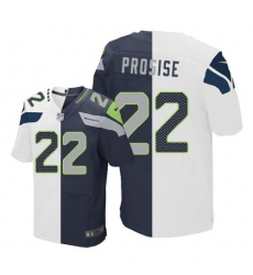 Nike Seahawks #22 C J Prosise White Steel Blue Mens Stitched NFL Elite Split Jersey Nike Seahawks #22 C J Prosise White Steel Blue Mens Stitched NFL Elite Split Jersey