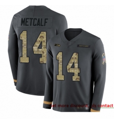 Seahawks 14 D K Metcalf Anthracite Salute to Service Men Stitched Football Limited Therma Long Sleeve Jersey Seahawks 14 D K Metcalf Anthracite Salute to Service Men Stitched Football Limited Therma Long Sleeve Jersey