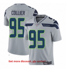 Seahawks 95 L J Collier Grey Alternate Men Stitched Football Vapor Untouchable Limited Jersey Seahawks 95 L J Collier Grey Alternate Men Stitched Football Vapor Untouchable Limited Jersey