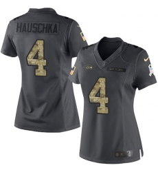 Nike Seahawks #4 Steven Hauschka Black Womens Stitched NFL Limited 2016 Salute to Service Jersey Nike Seahawks #4 Steven Hauschka Black Womens Stitched NFL Limited 2016 Salute to Service Jersey