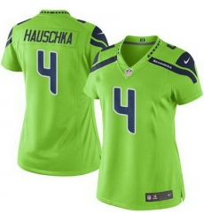 Nike Seahawks #4 Steven Hauschka Green Womens Stitched NFL Limited Rush Jersey Nike Seahawks #4 Steven Hauschka Green Womens Stitched NFL Limited Rush Jersey