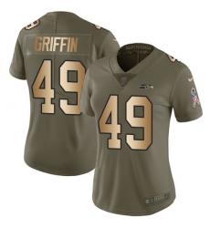 Nike Seahawks #49 Shaquem Griffin Olive Gold Womens Stitched NFL Limited 2017 Salute to Service Jersey Nike Seahawks #49 Shaquem Griffin Olive Gold Womens Stitched NFL Limited 2017 Salute to Service Jersey