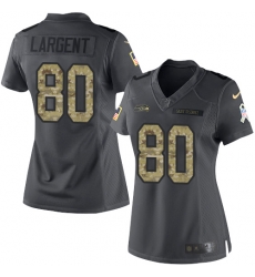 Nike Seahawks #80 Steve Largent Black Womens Stitched NFL Limited 2016 Salute to Service Jersey Nike Seahawks #80 Steve Largent Black Womens Stitched NFL Limited 2016 Salute to Service Jersey