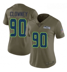Seahawks #90 Jadeveon Clowney Olive Women Stitched Football Limited 2017 Salute to Service Jersey Seahawks #90 Jadeveon Clowney Olive Women Stitched Football Limited 2017 Salute to Service Jersey
