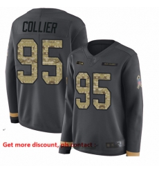 Seahawks 95 L J Collier Anthracite Salute to Service Women Stitched Football Limited Therma Long Sleeve Jersey Seahawks 95 L J Collier Anthracite Salute to Service Women Stitched Football Limited Therma Long Sleeve Jersey