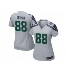 Women Nike Seattle Seahawks 88 Jimmy Graham Grey NFL Jersey Women Nike Seattle Seahawks 88 Jimmy Graham Grey NFL Jersey