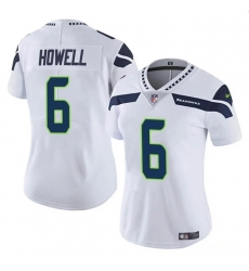 Women Seattle Seahawks 6 Sam Howell White Vapor Limited Stitched Football Jersey Women Seattle Seahawks 6 Sam Howell White Vapor Limited Stitched Football Jersey