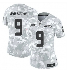 Women Seattle Seahawks 9 Kenneth Walker III 2024 F U S E Arctic Camo Salute To Service Limited Stitched Football Jersey Women Seattle Seahawks 9 Kenneth Walker III 2024 F U S E Arctic Camo Salute To Service Limited Stitched Football Jersey