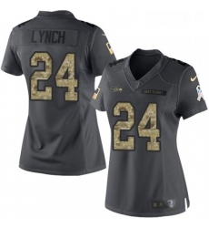 Womens Nike Seattle Seahawks 24 Marshawn Lynch Limited Black 2016 Salute to Service NFL Jersey Womens Nike Seattle Seahawks 24 Marshawn Lynch Limited Black 2016 Salute to Service NFL Jersey