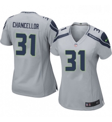 Womens Nike Seattle Seahawks 31 Kam Chancellor Game Grey Alternate NFL Jersey Womens Nike Seattle Seahawks 31 Kam Chancellor Game Grey Alternate NFL Jersey