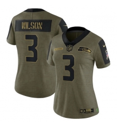 Women's Seattle Seahawks Russell Wilson Nike Olive 2021 Salute To Service Limited Player Jersey Women's Seattle Seahawks Russell Wilson Nike Olive 2021 Salute To Service Limited Player Jersey