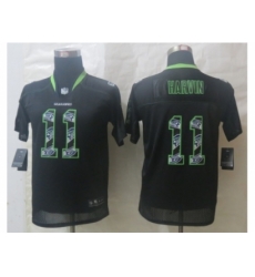 Youth Nike Seattle Seahawks #11 Harvin Black Jerseys(Lights Out Stitched) Youth Nike Seattle Seahawks #11 Harvin Black Jerseys(Lights Out Stitched)