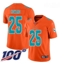 Dolphins 25 Xavien Howard Orange Men Stitched Football Limited Inverted Legend 100th Season Jersey Dolphins 25 Xavien Howard Orange Men Stitched Football Limited Inverted Legend 100th Season Jersey