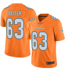Dolphins 63 Michael Deiter Orange Men Stitched Football Limited Rush Jersey Dolphins 63 Michael Deiter Orange Men Stitched Football Limited Rush Jersey