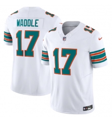 Men Miami Dolphins 17 Jaylen Waddle White 2023 F U S E Alternate Vapor Limited Stitched Football Jersey Men Miami Dolphins 17 Jaylen Waddle White 2023 F U S E Alternate Vapor Limited Stitched Football Jersey