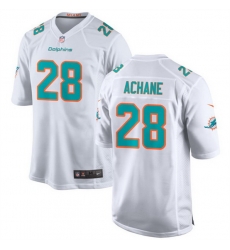 Men Miami Dolphins 28 De 27Von Achane White Stitched Game Jersey Men Miami Dolphins 28 De 27Von Achane White Stitched Game Jersey