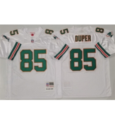 Men Miami Dolphins 85 Mark Duper White Throwback Stitched Football Jersey Men Miami Dolphins 85 Mark Duper White Throwback Stitched Football Jersey
