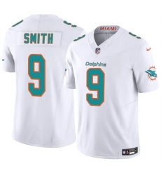 Men Miami Dolphins 9 Jonnu Smith White 2024 F U S E Vapor Limited Stitched Football Jersey Men Miami Dolphins 9 Jonnu Smith White 2024 F U S E Vapor Limited Stitched Football Jersey
