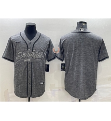 Men Miami Dolphins Blank Grey With Patch Cool Base Stitched Baseball Jersey Men Miami Dolphins Blank Grey With Patch Cool Base Stitched Baseball Jersey