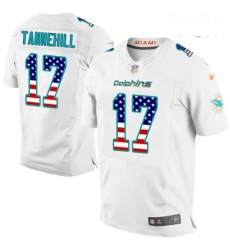 Mens Nike Miami Dolphins 17 Ryan Tannehill Elite White Road USA Flag Fashion NFL Jersey Mens Nike Miami Dolphins 17 Ryan Tannehill Elite White Road USA Flag Fashion NFL Jersey