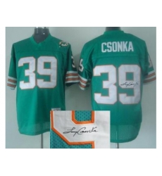Miami Dolphins 39 Csonka Green Throwback M&N Signed NFL Jerseys Miami Dolphins 39 Csonka Green Throwback M&N Signed NFL Jerseys