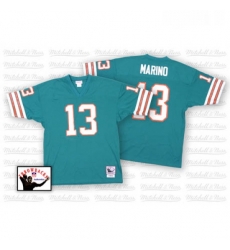 Mitchell and Ness Miami Dolphins 13 Dan Marino Aqua Green Team Color Authentic Throwback NFL Jersey Mitchell and Ness Miami Dolphins 13 Dan Marino Aqua Green Team Color Authentic Throwback NFL Jersey