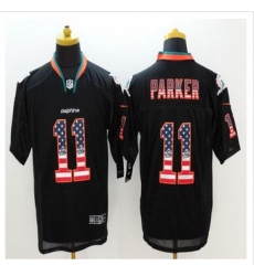 New Miami Dolphins #11 DeVante Parker Black Mens Stitched NFL Elite USA Flag Fashion Jersey New Miami Dolphins #11 DeVante Parker Black Mens Stitched NFL Elite USA Flag Fashion Jersey