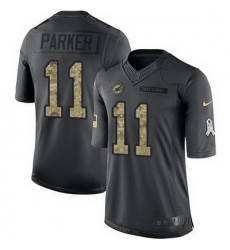 Nike Dolphins #11 DeVante Parker Black Mens Stitched NFL Limited 2016 Salute to Service Jersey Nike Dolphins #11 DeVante Parker Black Mens Stitched NFL Limited 2016 Salute to Service Jersey