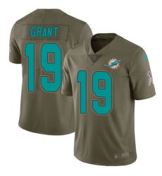 Nike Dolphins #19 Jakeem Grant Olive Men Stitched NFL Limited 2017 Salute To Service Jersey Nike Dolphins #19 Jakeem Grant Olive Men Stitched NFL Limited 2017 Salute To Service Jersey