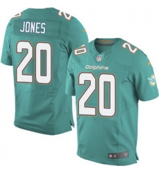 Nike Dolphins #20 Reshad Jones Aqua Green Team Color Mens Stitched NFL New Elite Jersey Nike Dolphins #20 Reshad Jones Aqua Green Team Color Mens Stitched NFL New Elite Jersey