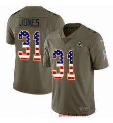 Nike Dolphins 31 Byron Jones Olive USA Flag Men Stitched NFL Limited 2017 Salute To Service Jersey Nike Dolphins 31 Byron Jones Olive USA Flag Men Stitched NFL Limited 2017 Salute To Service Jersey